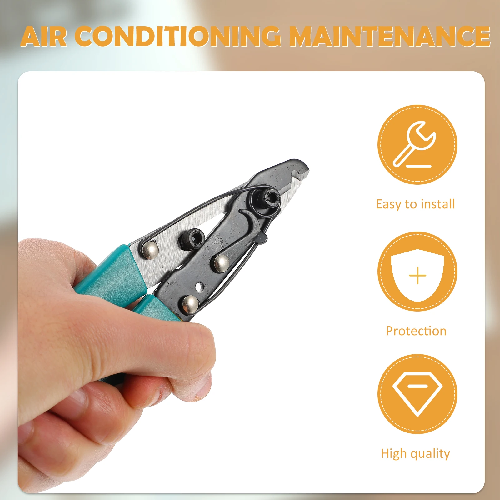

Steel Clamp Scissors Hose Cutting Tool Refrigerator Capillary Precision Long Handle Molded Grip Practical Design For Shops Homes