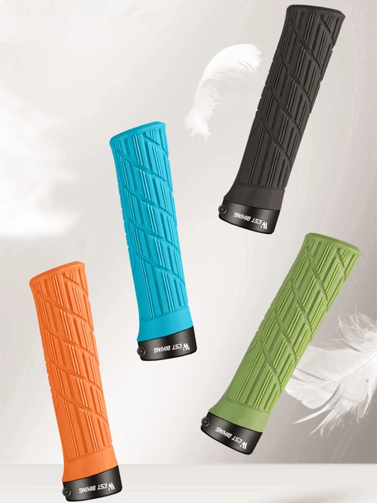AliExpress West Biking WEST BIKING Bicycle Grips Soft Rubber Road Bike Grips Comfortable Shockproof Handlebar Cover Colorful Cycling Handlebar Grips