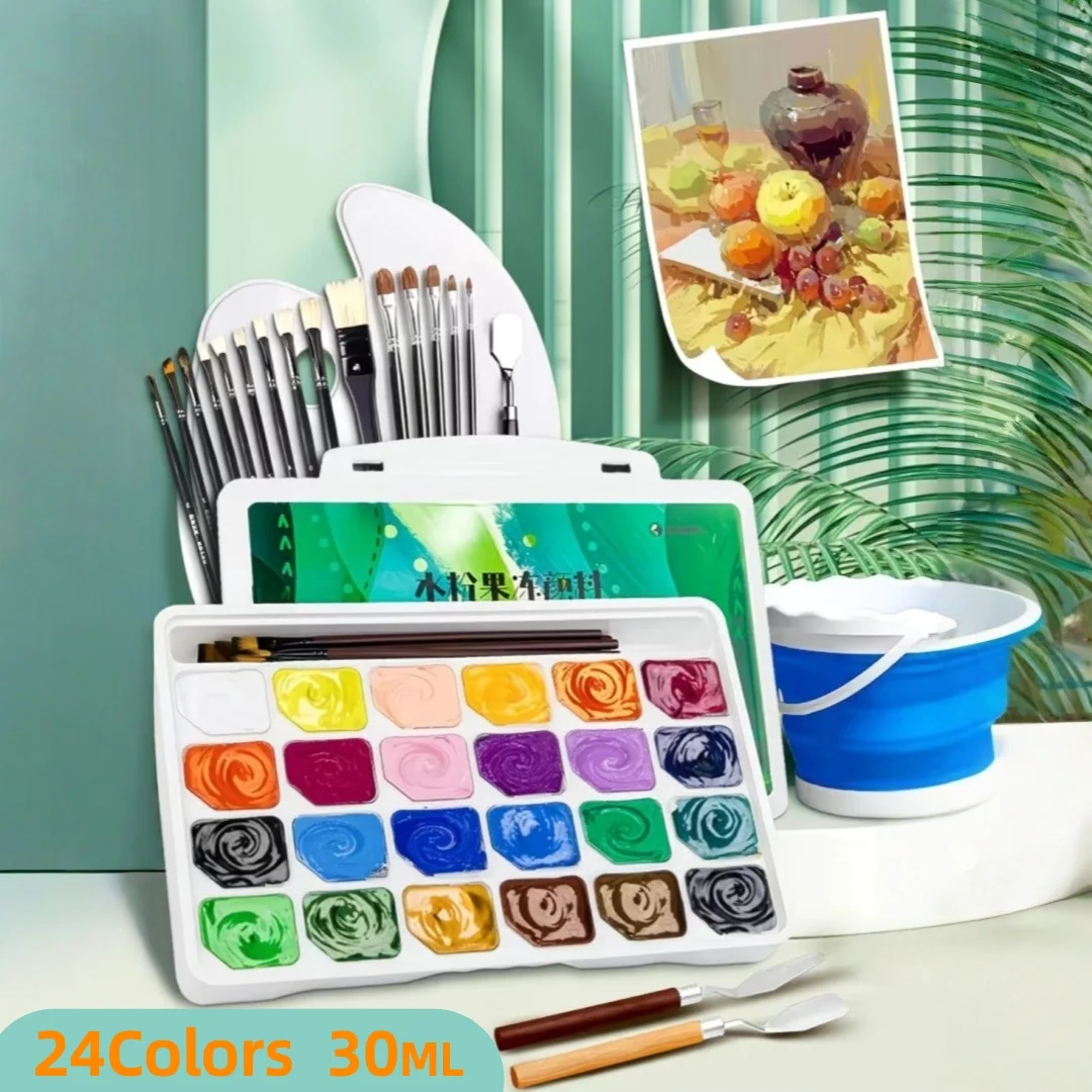 set-di-colori-acrilici-24-colori-pittura-gelatinosa-30ml-specifico-per-studenti-d'arte-impermeabile-non-sbiadisce-resistente-al-sole-set-per-pittura-fai-da-te
