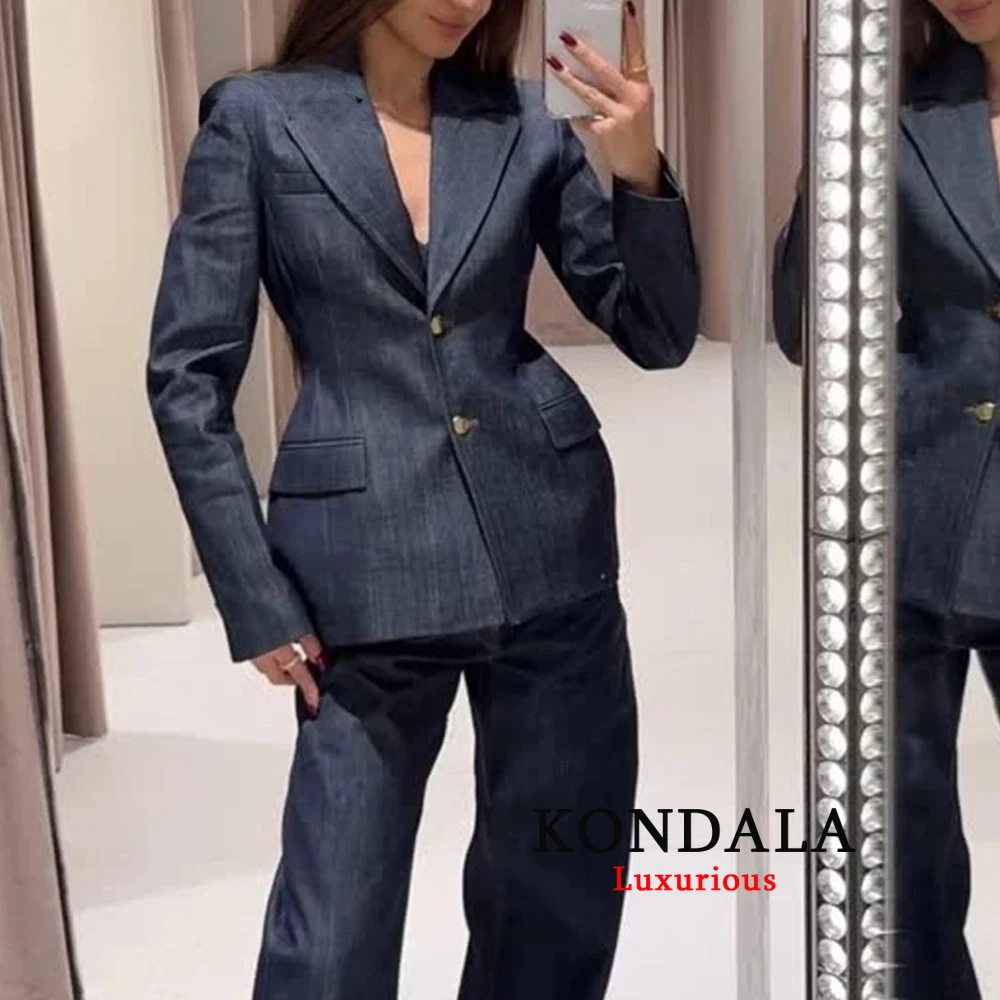 

KONDALA Vintage Streetwear Slim Mujer Blazers Fashion 2025 Office Lady Single Breasted Woman Black Jacket Argyle Female Outwear