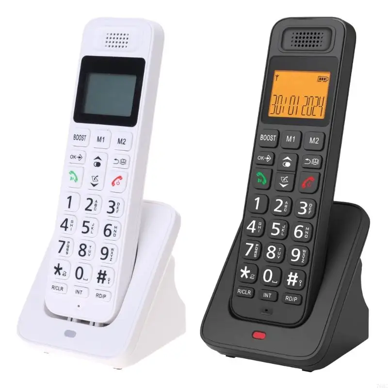 Teléfono residencial inalámbrico de mano D1018 con calidad de sonido clara y baja radiación para familias