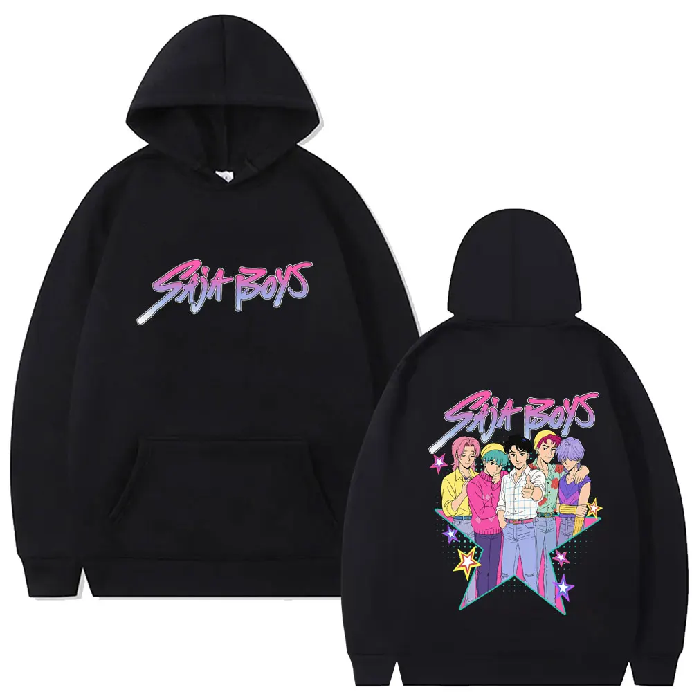 

Movie KPop Demon Hunters Saja Boys Graphic Hoodie Men Women Fashion Casual Fleece Cotton Pullover Male Vintage Hoodies Fans Gift