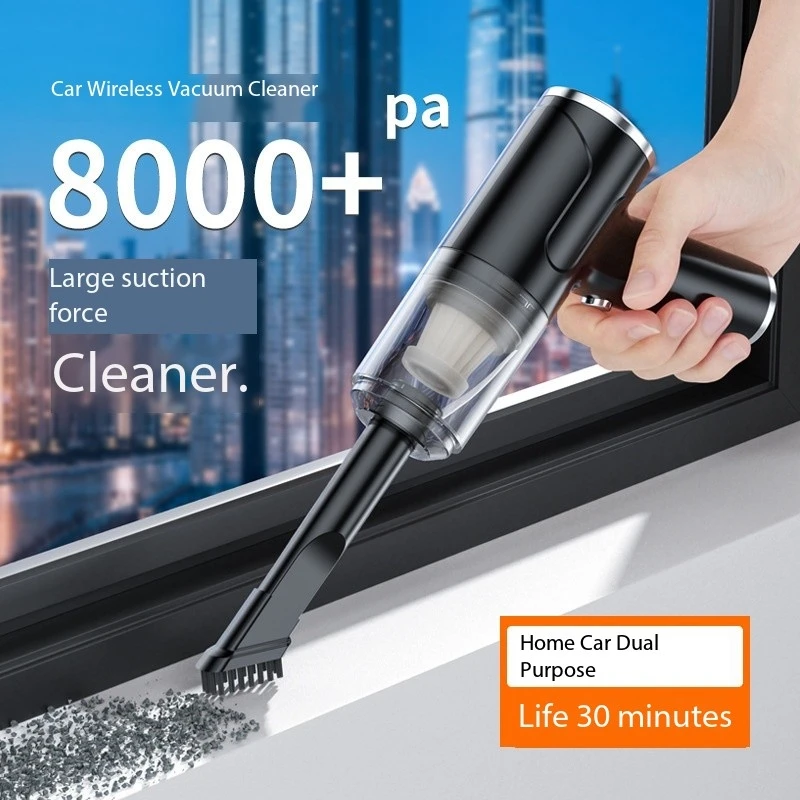 Portable Car Wireless Cleaner 8000PA Car Vacuum Cleaner Mini Cleaning Machine Strong Suction USB Handheld for Car Home Appliance