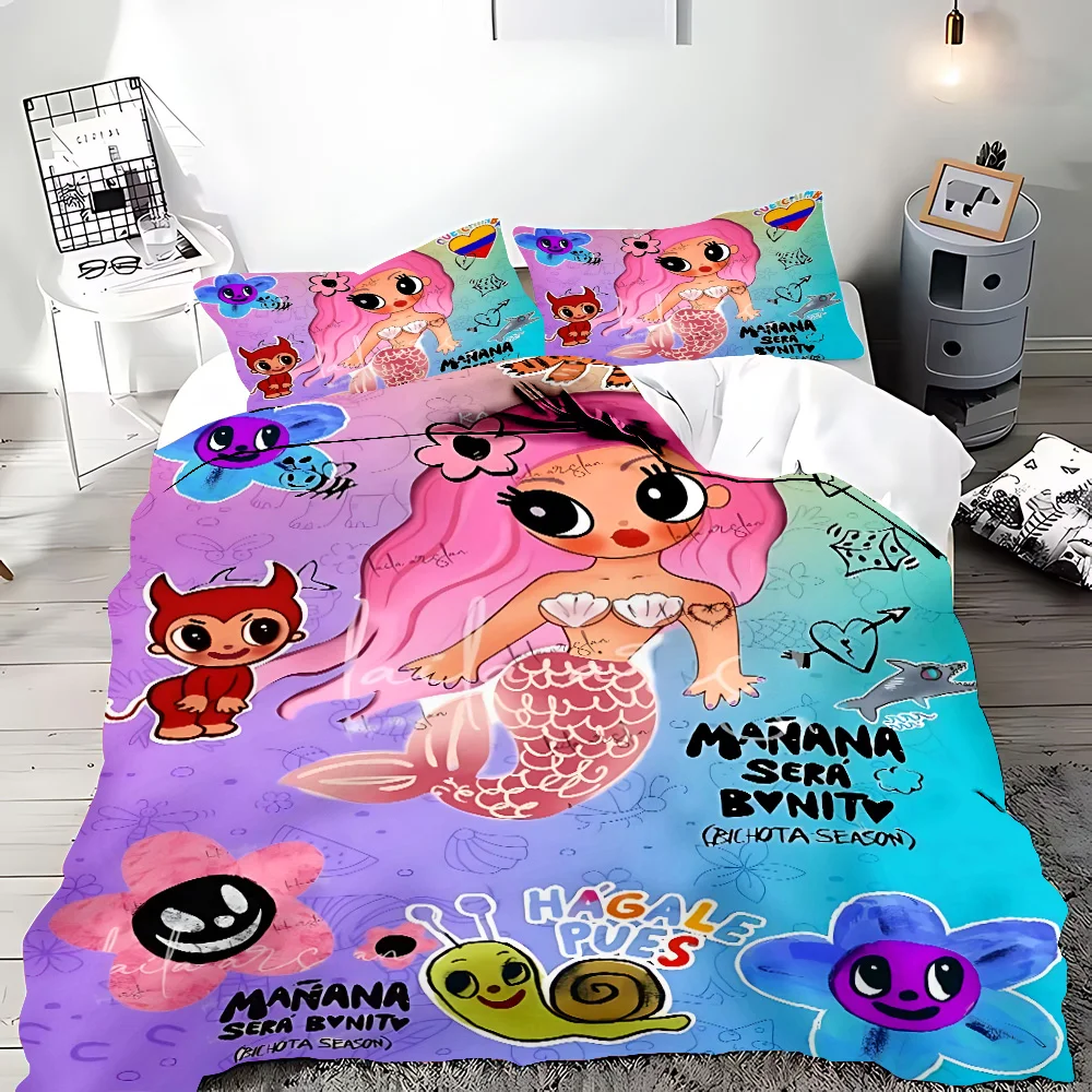 Fashion Manana Sera Bonito Karol G Duvet And Pillowcase Bedding Set for Adults And Kids Boys And Girls Bedroom Decoration Gifts