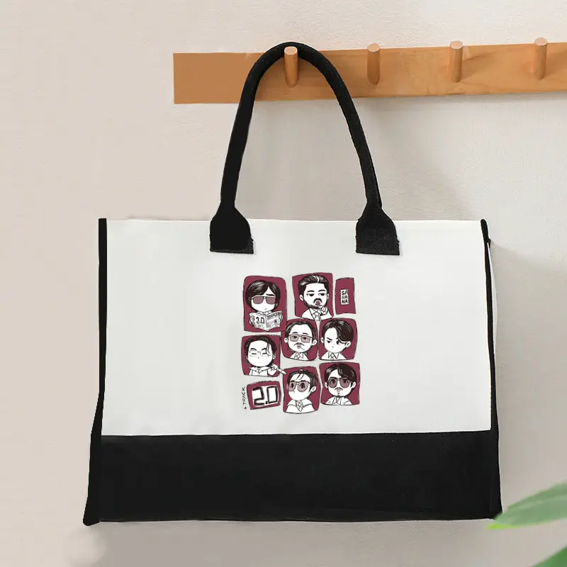 

Arirang World Tour 2026 Kpop Fan Gift Stylish Women's Tote Bag Large Capacity Handbag Spliced Contrast Bags Black White Spliced