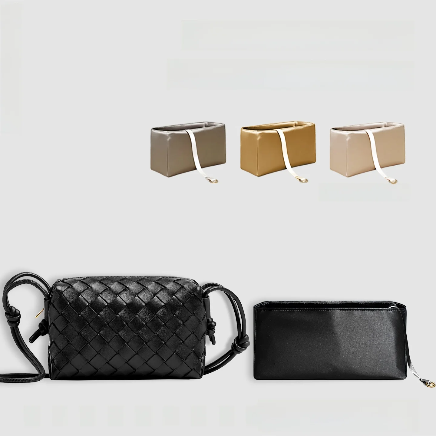 

LianMao Loop Camera Bag Inner Weaved Small Size Support Lightweight Padded Bag for BV Home Accories