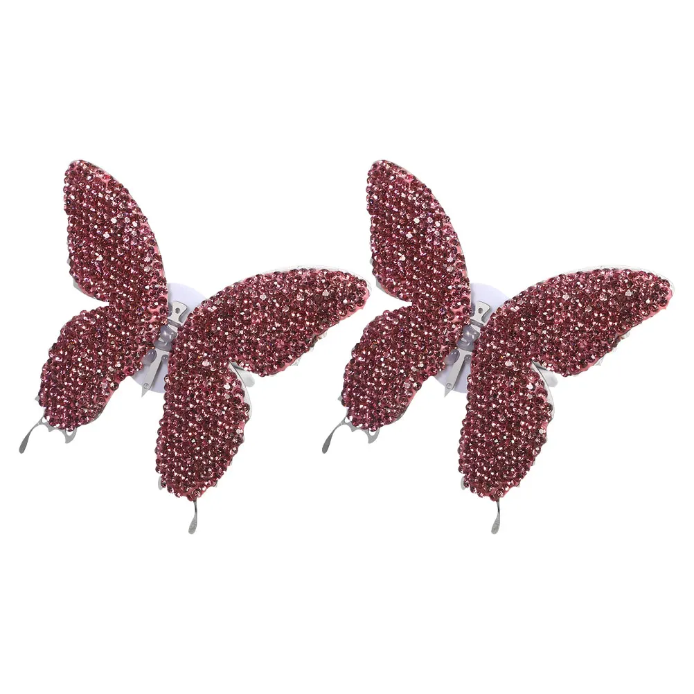 

2pcs Car Air Vent Clips Perfume Aroma Butterfly Rhinestone Dashboard Decor Car Interior Accessories Fragrance Long Lasting