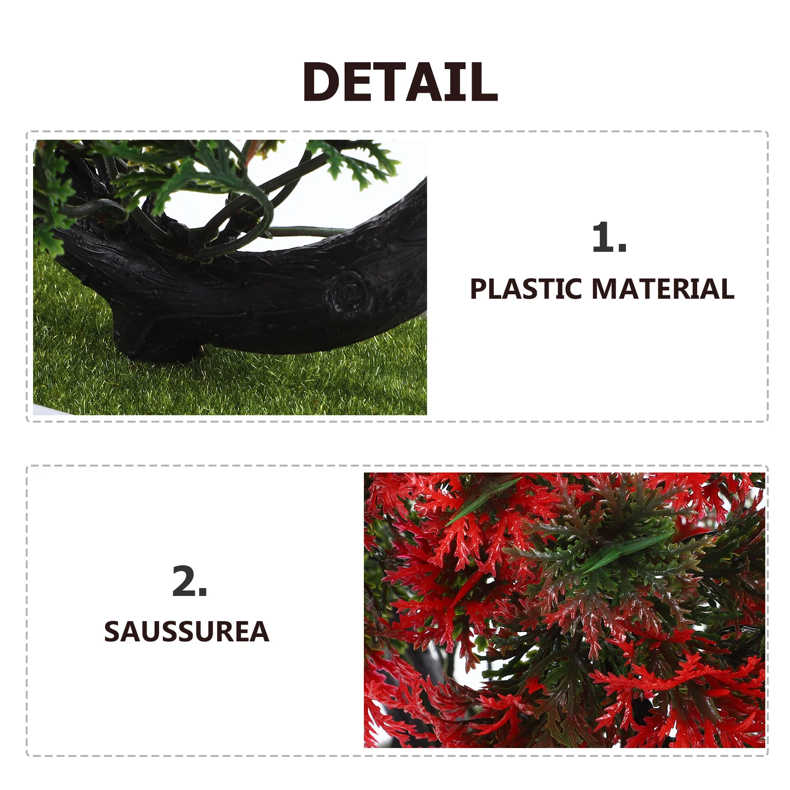 

Artificial Potted Plant Fake Bonsai Tree Lifelike Plastic Greenery Faux Decor For Home Office Desktop Indoor Simulation Plant