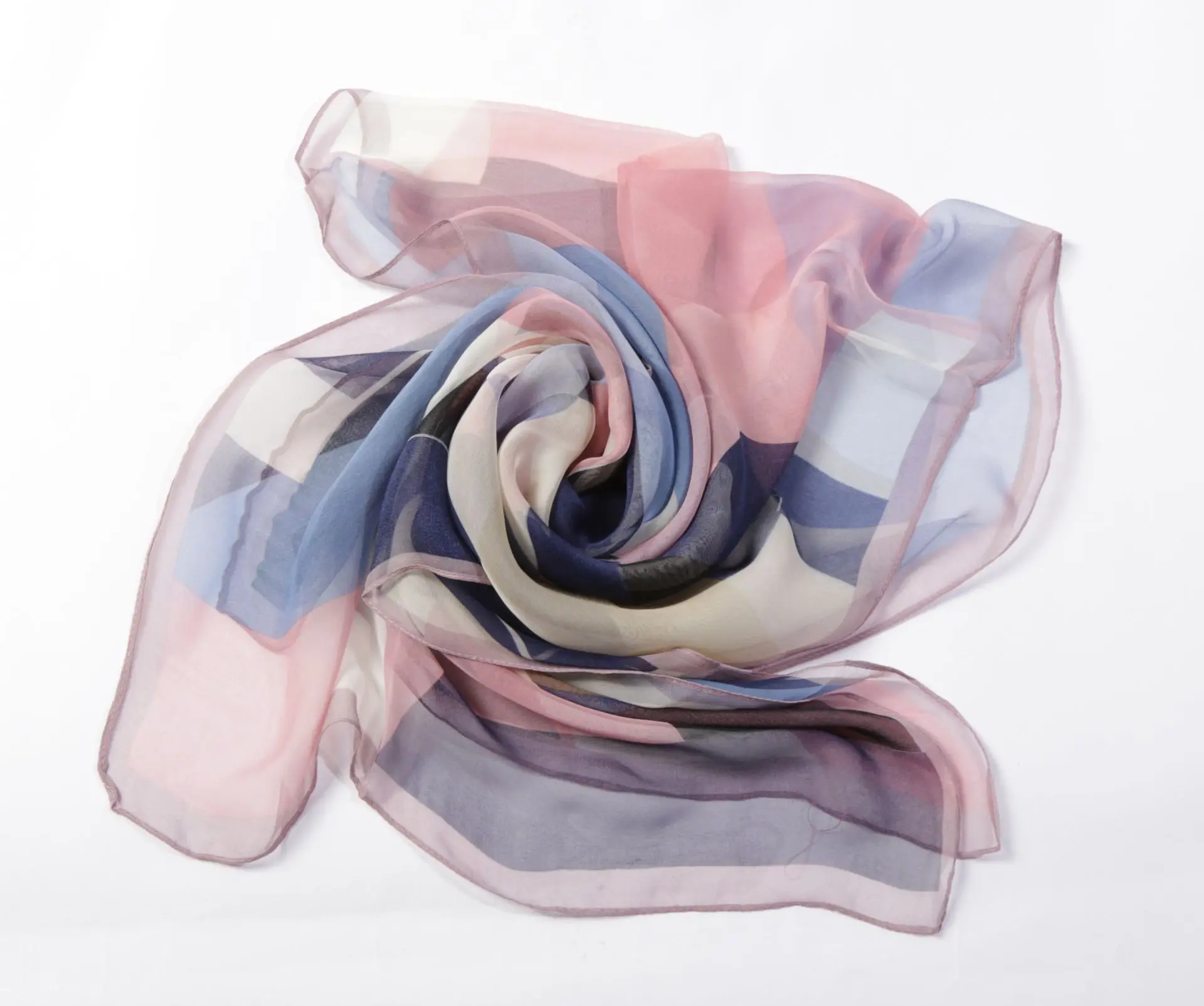 2024New Multicolor Print Gauze Scarf Thin Breathable Shawl Elegant Style Sunscreen Lightweight Scarves For Women