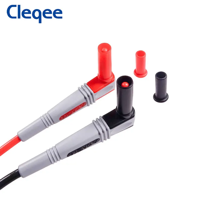 Cleqee P1503 12 IN 1 Multimeter Test Leads Kit 4mm Banana Plug with 8PCS Replaceable 1mm/2mm Needle Probes 120cm Cable 1000V 10A