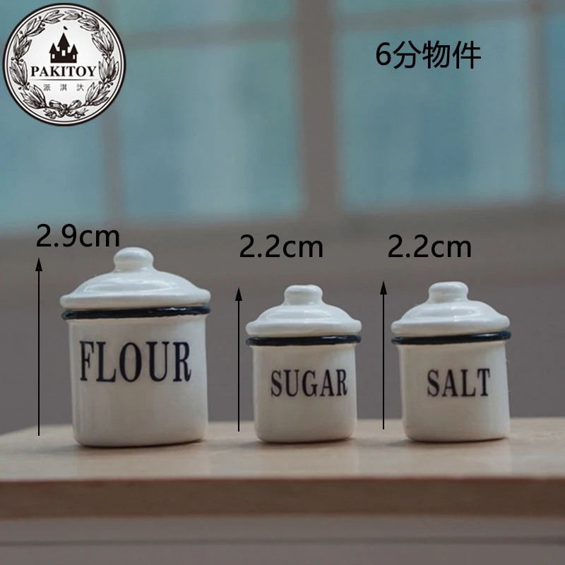 1:6 Doll House Model Furniture Accessories Resin Kitchen Seasoning Jar Kettle Bread Box Bjd Ob11 Gsc Blyth Soldier Lol Miniature