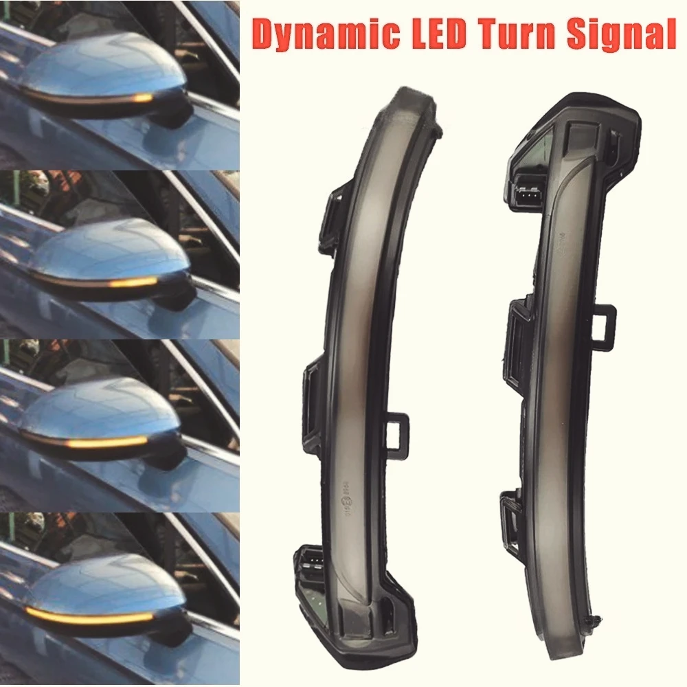 ZF-T 2 Piezas de Luces LED Dinámicas para Intermitentes de Coche, Indicador de Espejo Retrovisor para VW Passat B8 Arteon 2015 2