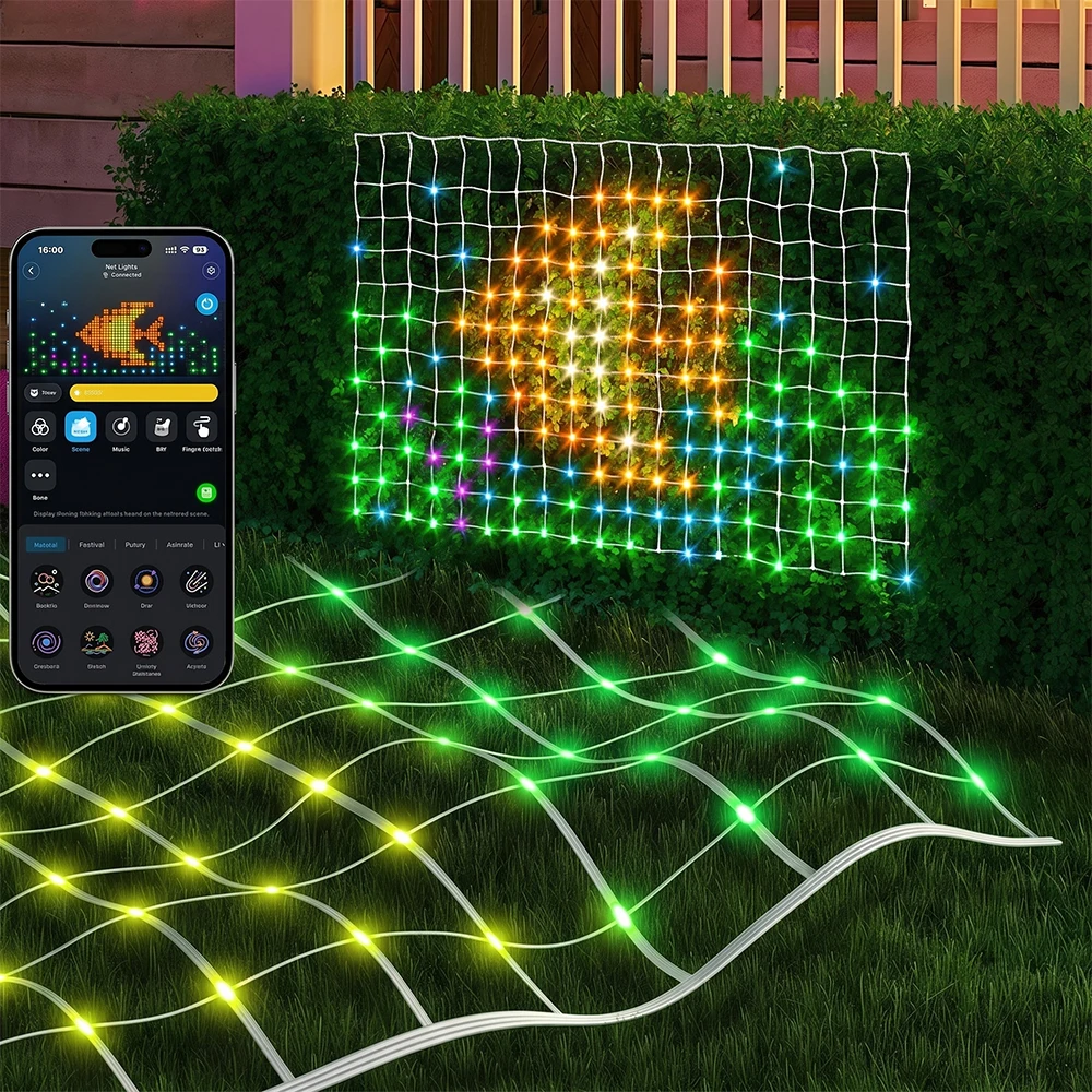 Luces de malla inteligentes, l - Color Changing Outdoor reseña y precio
