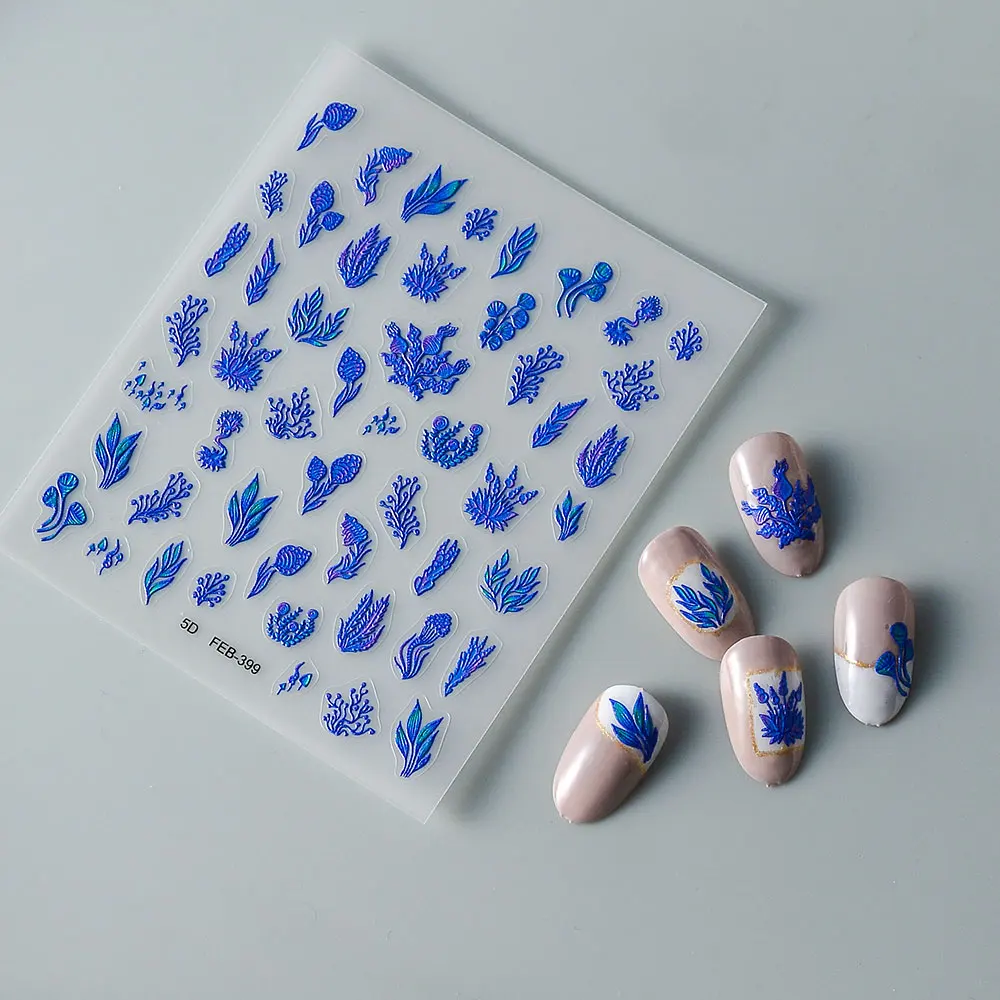 1PCS 5D Student Party Ginkgo Leaf Nail Stickers Versatile Nail Accessories High-End Hot Stamping And Brightly Colored Stickers