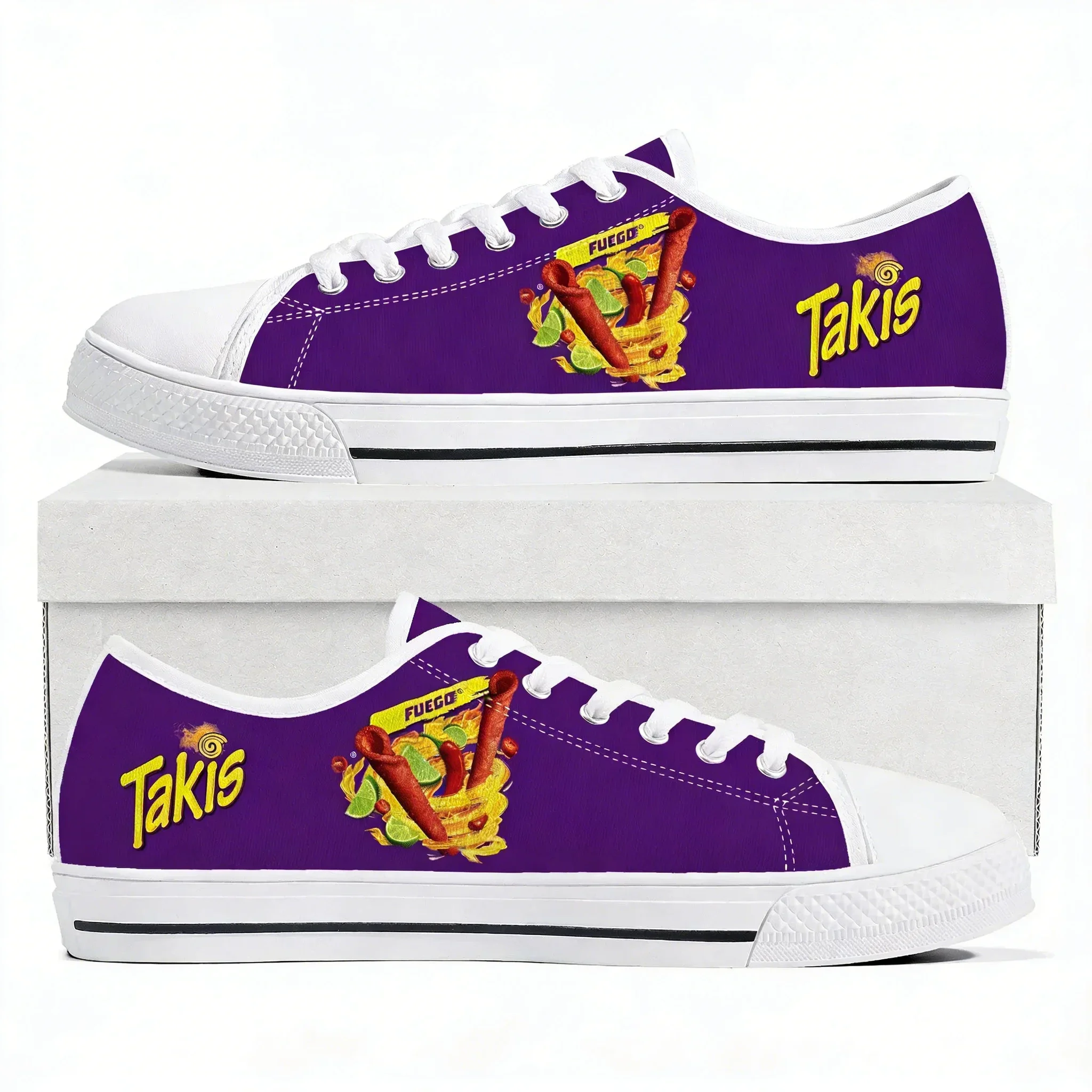 

Funny Chips Takis Food Snack Low Top Sneakers Mens Womens Canvas Sneaker couple Casual Shoes Custom Shoe