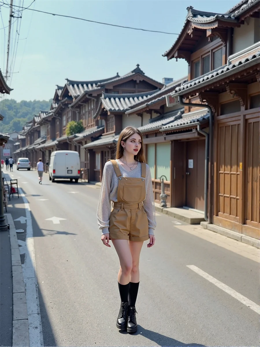 

Джинсовые винтажные комбинезоны 2025, женские комбинезоны с высокой талией, элегантная женская одежда, трендовая осенне-зимняя однотонная плиссированная молния, широкие штанины