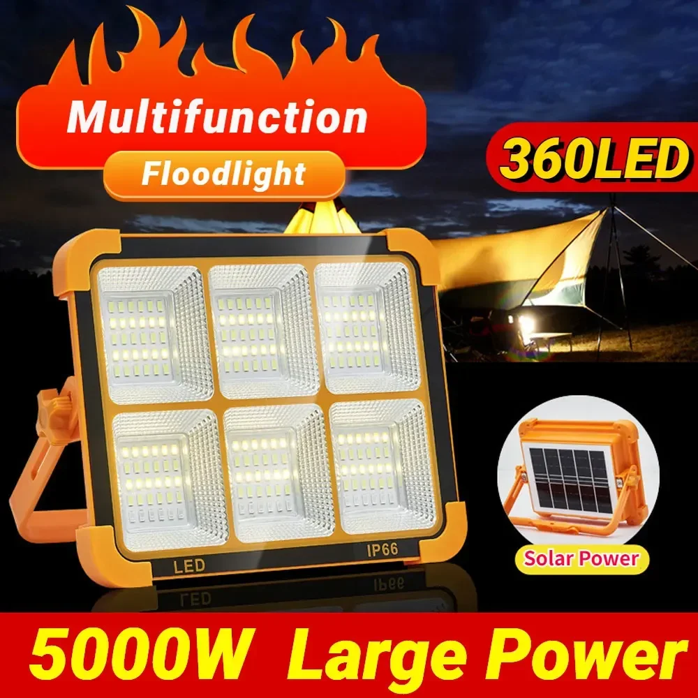 

Rechargeable High Power Solar Flood Light Outdoor Portable LED Reflector Spotlight Rechargeable Projector Floodlight solar Lamp