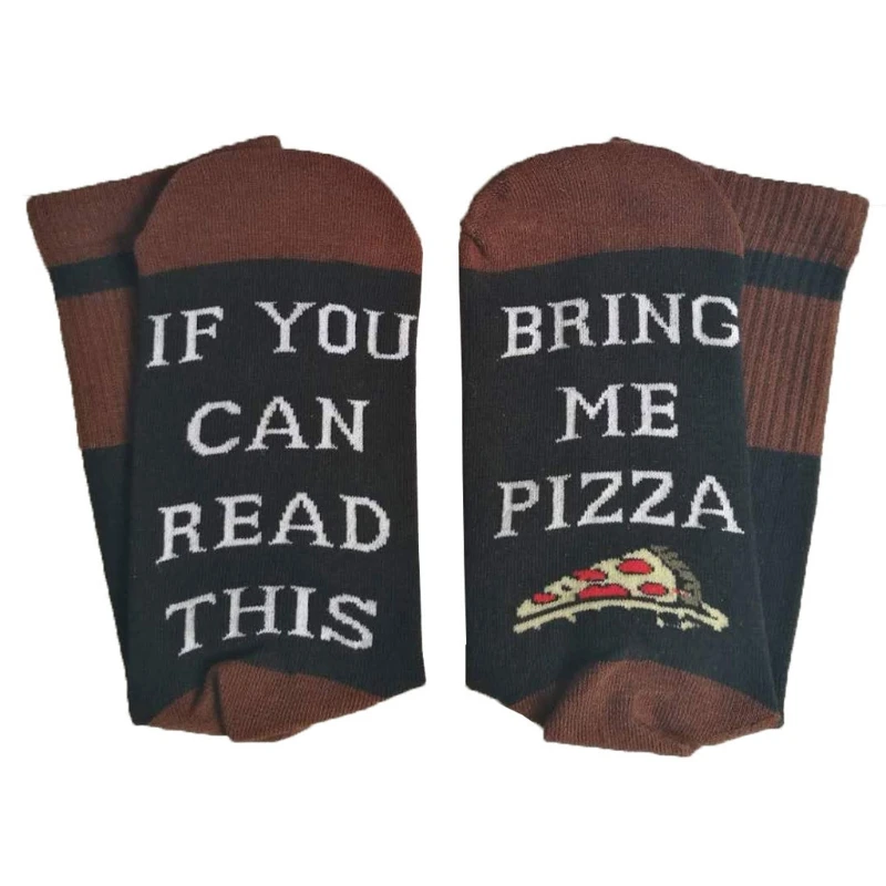 Read This Cotton Socks Funny Sayings Novelty Pizza Wine Tacos Coffee Beer Letter Print Hosiery Gift Drop Shipping