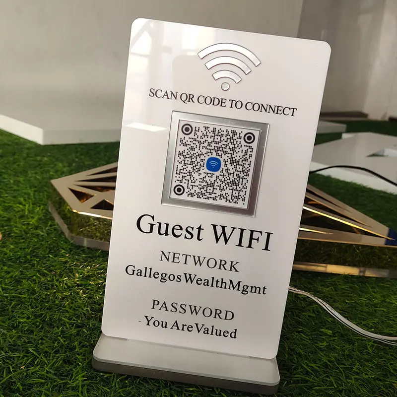 Scan Qr Code To Connect Free Wifi Sign Custom Qr Code Business Sign