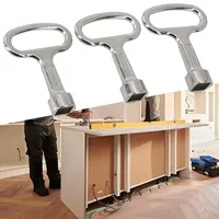 3PCS 8mm Water Valve Tap Vent Key Stainless Steel Square Heating Key Heating Vent Key Electric Cabinet Door Lock Wrench