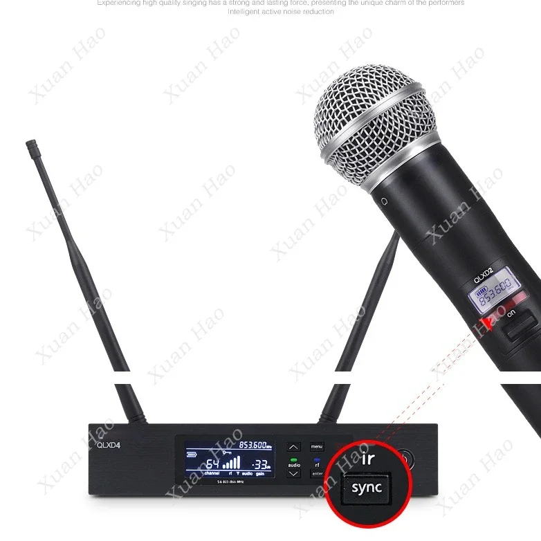 Imagem -03 - Microfone sem Fio Qlxd4 Handheld Lapel Headconjunto Combo Microfone Vocal Dinâmico Qlxd24 Qlxd24 Qlxd24