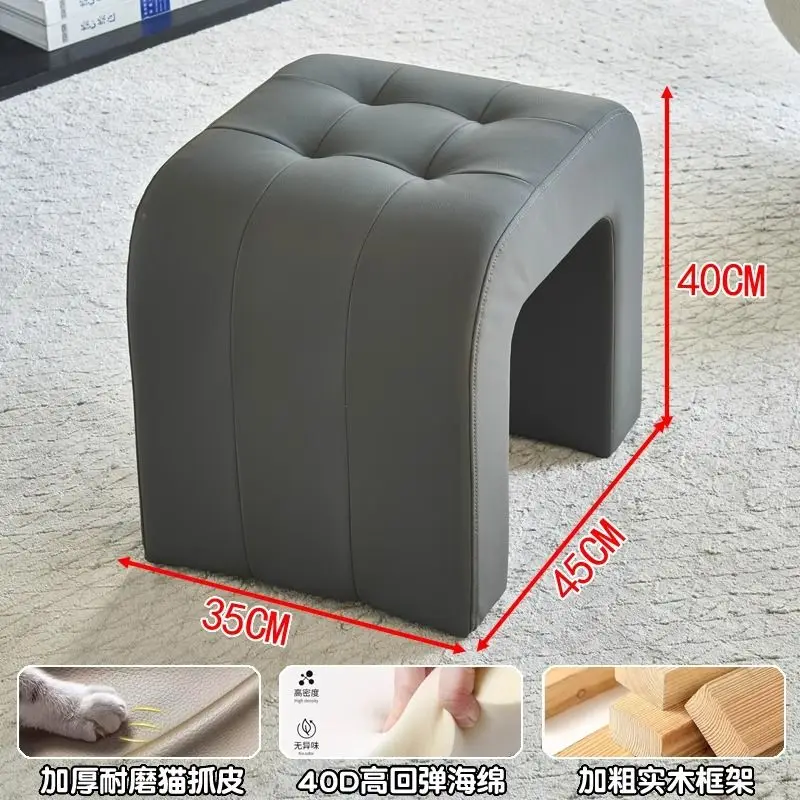 

Табуреты в скандинавском стиле, пуфики для макияжа, туалетный стул, диван для гостиной, спальни, педаль, современный свет, роскошные простые сменные туфли, пуфики