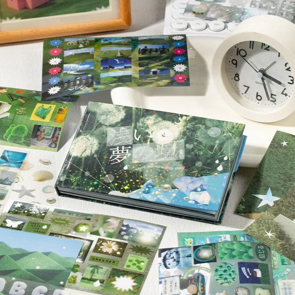 Yuxian Shallow Dreamland Series Sticker Book-Borderless Die-Cut Vintage Elements Ideal for DIY Journal Kumei