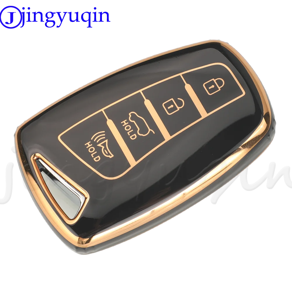 JYQ TPU Auto Key Shell Case Cover For Hyundai Grandeur HG Sedan Genesis G80 Santa Fe 3DM Grand SantaFe 2018 IX45 EQUUS Azera 