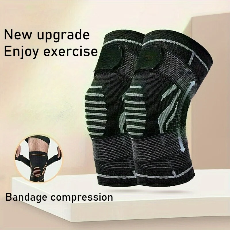 وسادات ركبة للجري، ودعم الوقاية من الإصابات الرضوية للرجال والنساء، وسادات ركبة دافئة وجيدة التهوية لتسلق كرة السلة #1