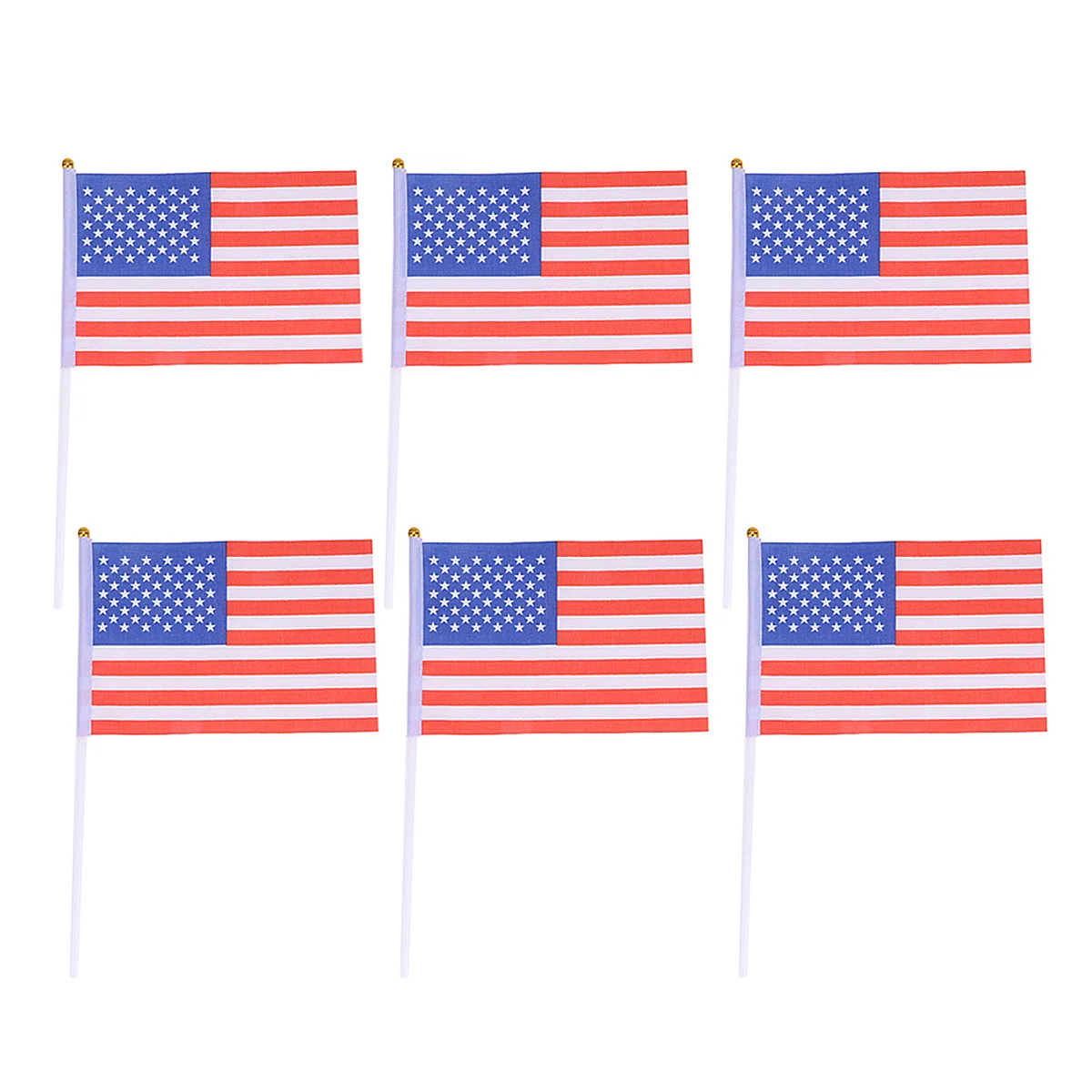 

50pcs Hand Held Flags Usa Mini America Waving Flag Portable Lightweight Double Sided Polyester Small Flag For Decoration