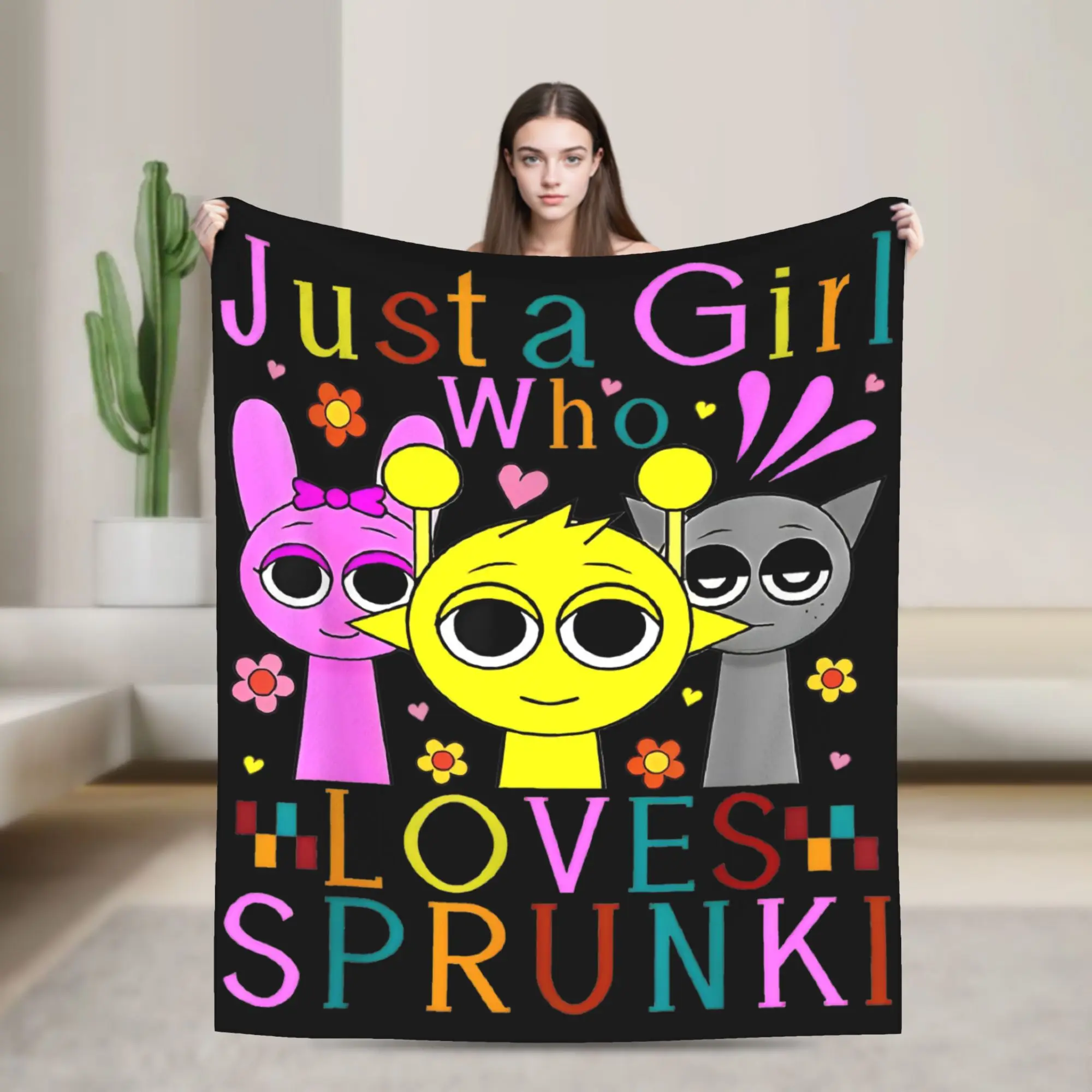 

Вязаные одеяла Sprunki, флисовое одеяло, летнее портативное мягкое теплое покрывало с кондиционером,