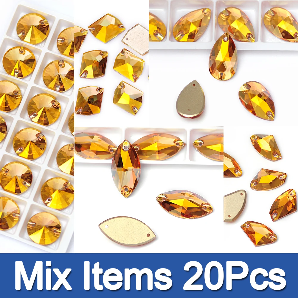 PUBRILEX Metallic Sunshine Mix Größen Strass Flache Rückseite Gold Strasssteine Modeschmuck Kristalle Steine zum Aufnähen für Kleidung