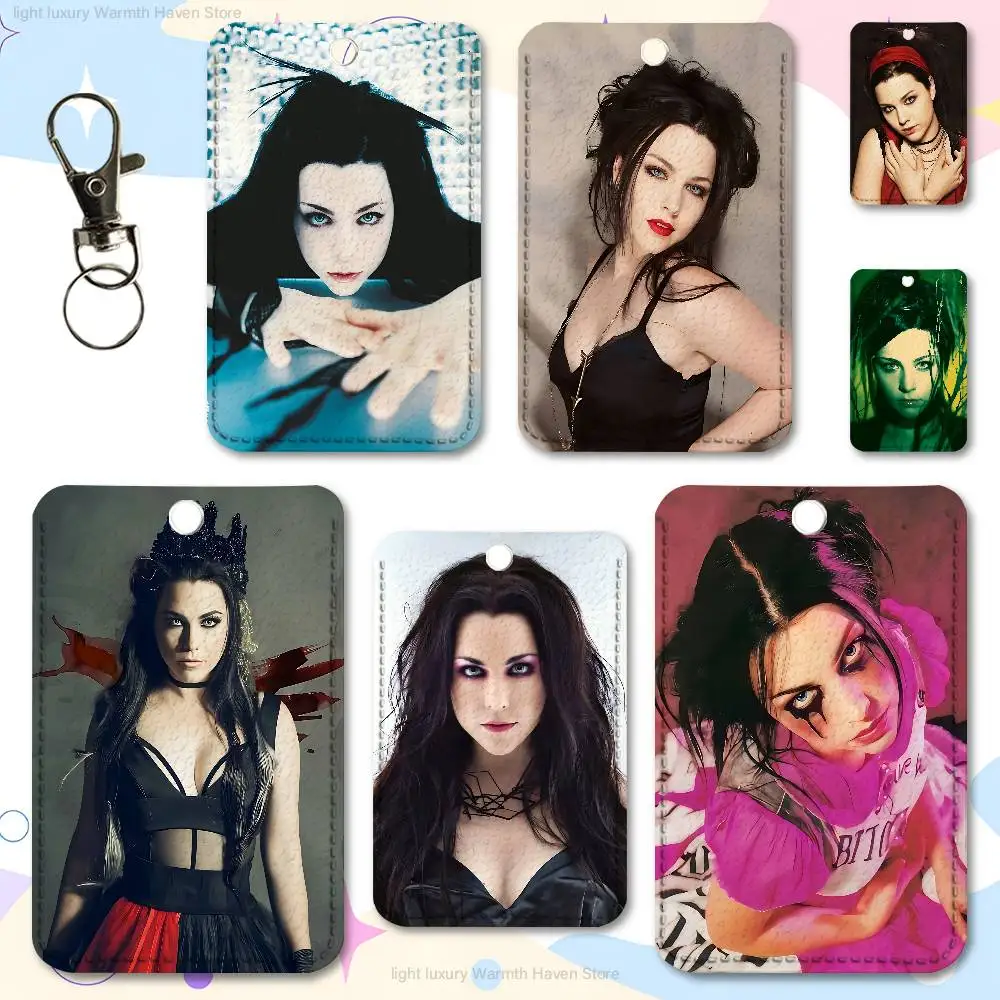 E-Evanescence Fallen A-Amy Lee Custom Access Card Case Leather Card Holder Transportation Card Case Gifts