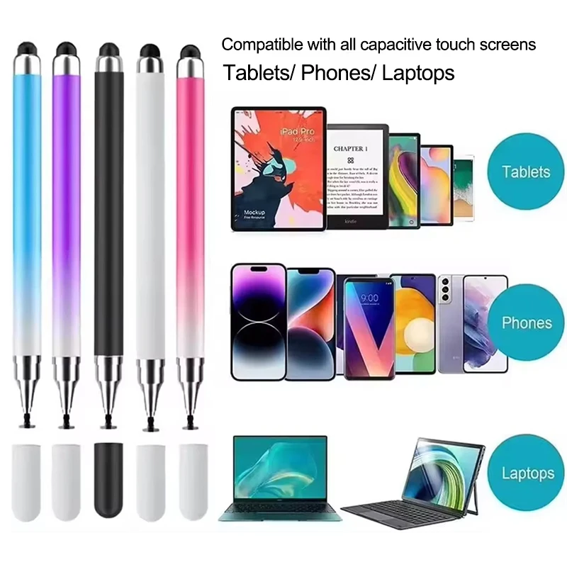 

Universal Stylus Pen for Android IOS Drawing Capacitive Screen Touch Pen for Xiaomi Samsung 2 in 1 High Sensitivity Tablet Pens