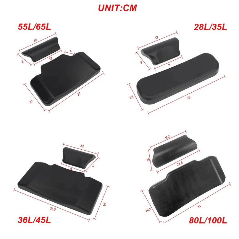 Motorcycle Top Case Backrest Back Pad 25L 32L 45L 55L 65L 80L 100L Tail Box Rear Trunk Luggage Case Cushion Passenger Backrest