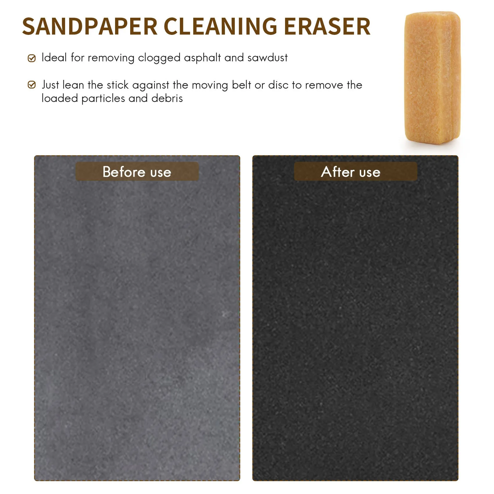 Limited Stock-FF Abrasive Cleaning Stick Sanding Belt Band Drum Cleaner Sandpaper Cleaning Eraser For Belt Disc Sander Tool 35X3