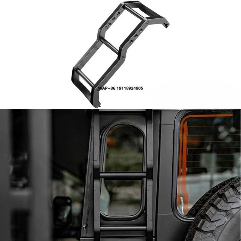 Side Ladder Roof Climbing Expansion Luggage Rack Ladder Chin Body Kit For  Defender 2006-2016 Exterior Accessories