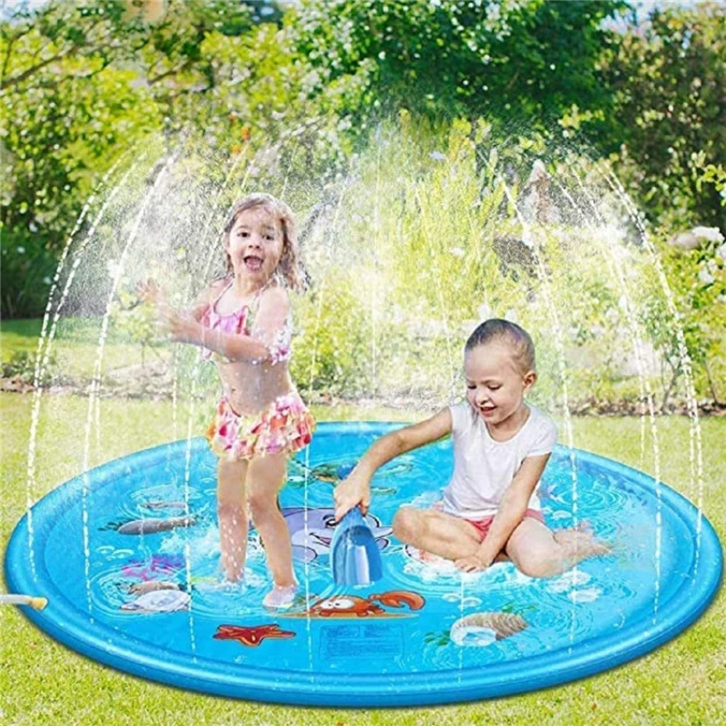 Summer New Children\'s Pool 100cm Water Spray Pad Children Outdoor Lawn Water Toys Spray Water Pad Children\'s Water Fountain