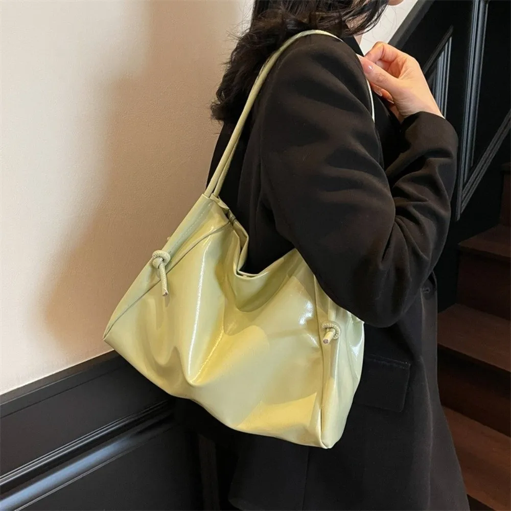 

Vintage Pu Leather Shoulder Bag Large Capacity All-match Tote Bag Elegant Casual Use Underarm Bag Ladies