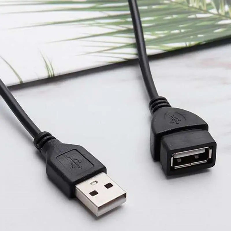 1/3/5PCS USB 2.0 Cable Extension Cable 0.6m/1m/1.5m Wired Data Transmission Cable Display Projector Super High Speed Data