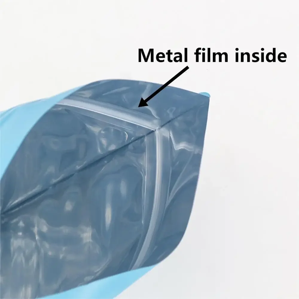 Sacs anti-odeur de couleur mate, 50 pièces, sacs auto-scellants à fermeture éclair, stockage de grains de café et de thé, sacs Mylar scellés