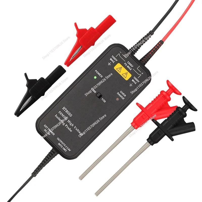 Hantek 100MHZ Oscilloscope HT8050/HT8100 High Voltage Differential Probe Isolation Probe LED Indicator Accessory Tools