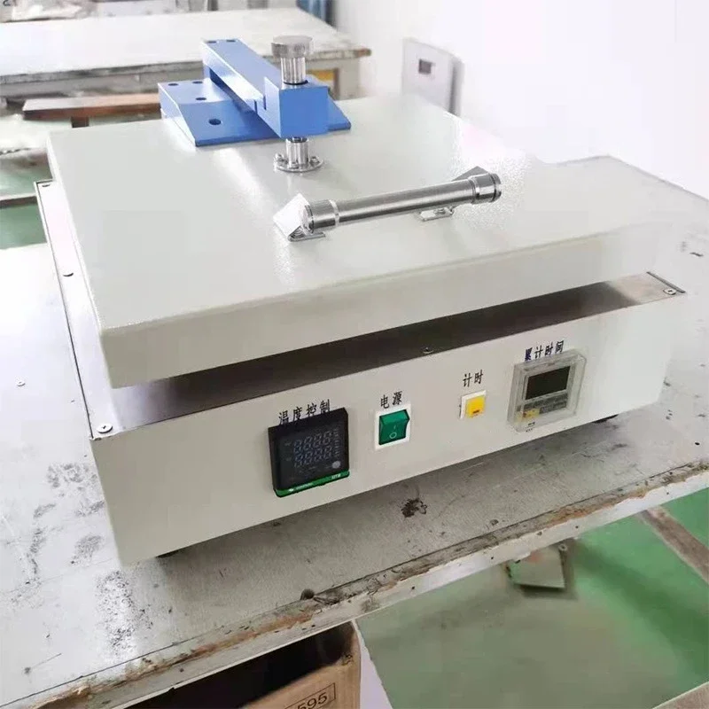 Flat press ironing instrument, heat treatment of fabric hot melt bonding lining