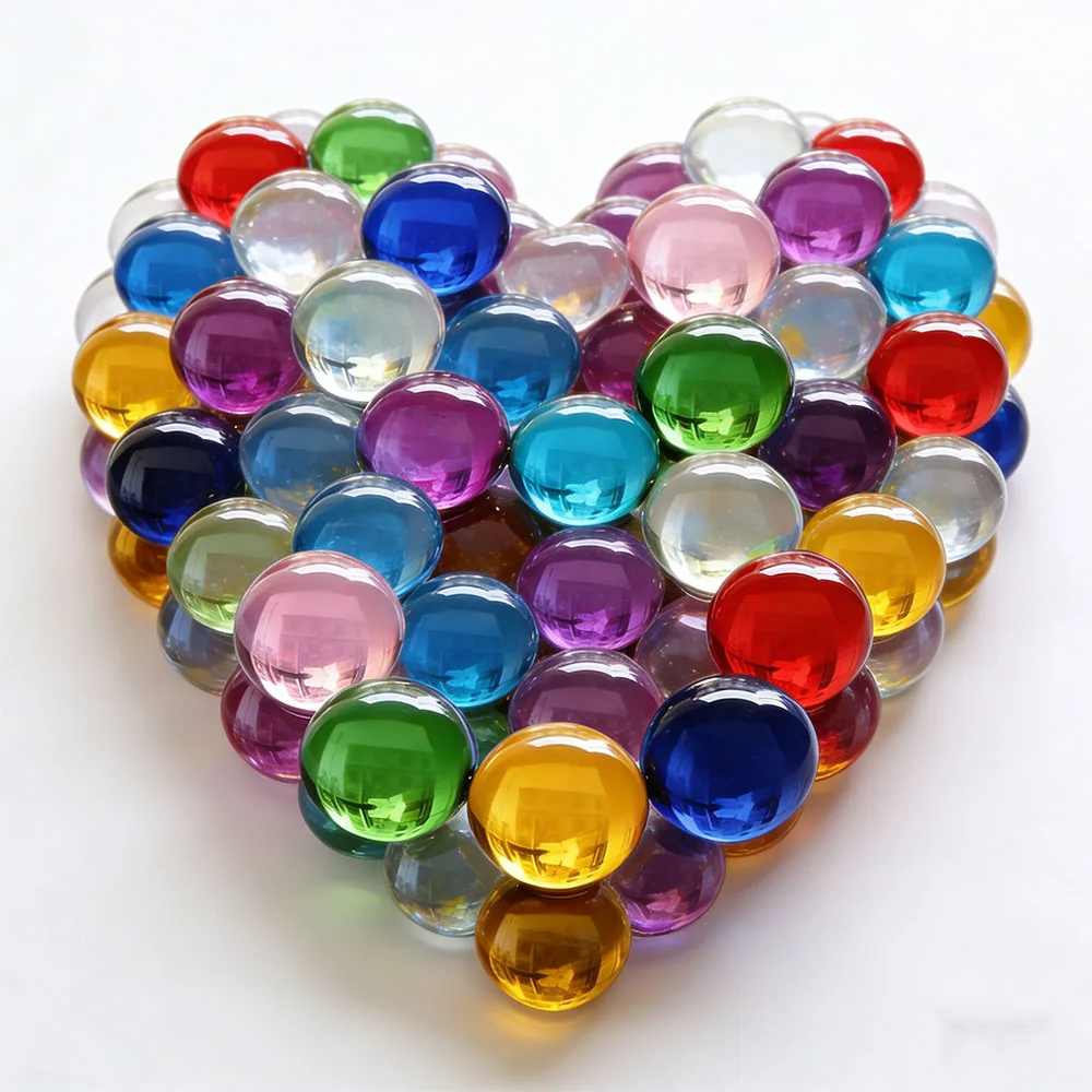 2/4/8Pcs Transparent Crystal Glass Balls Dia 20mm Home Decoration Balls DIY Handmade Materials  Red Blue Green Yellow Purple