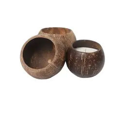 Creative Rough Coconut Shell Candle Holder (No Candle) Coconut Candlestick Romantic Decor Household Ornaments