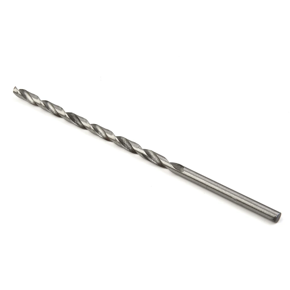 Kit mata bor, 2 3 3.5 4 5mm ekstra panjang baja kecepatan tinggi, Set pengganti suku cadang Aksesori Perak 2mm 3mm 3.5mm 4mm 5mm
