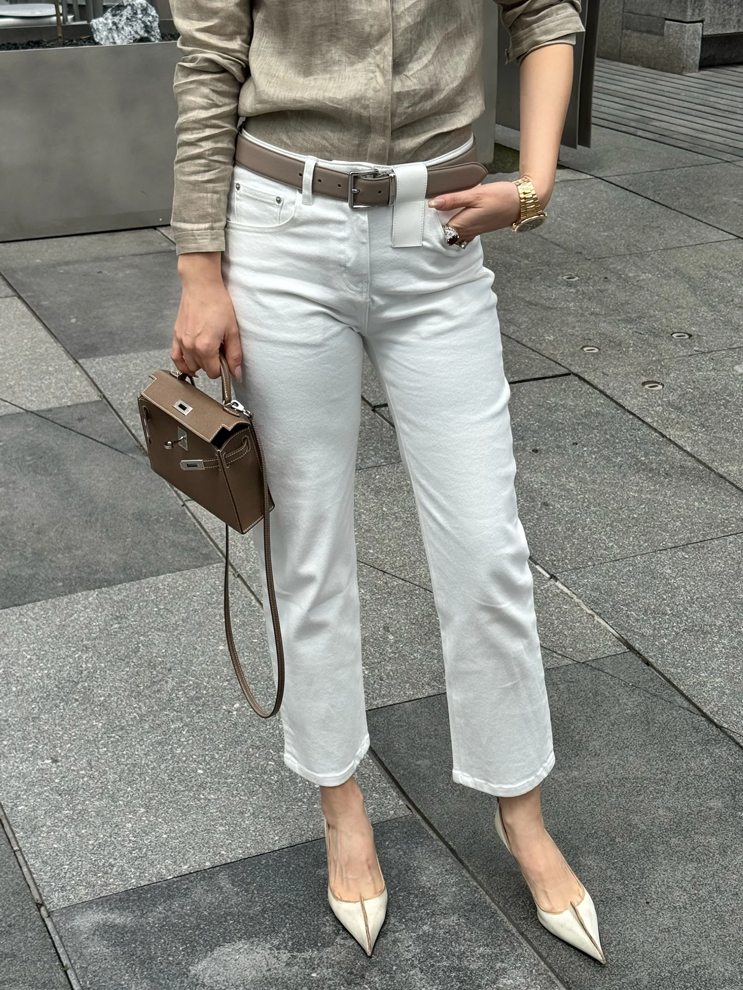 

Clean Fit Gold God Pants Unlock Loose Jeans Hanfu Set Women's Spring 2026 Fashion Casual Comfortable Denim Trousers