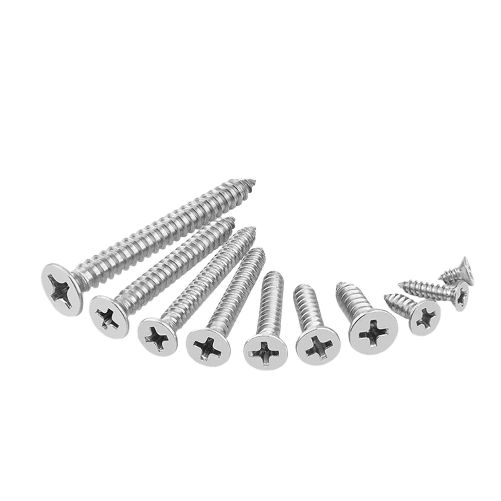450Pcs 304 Stainless Steel Self Tapping Screws Kit Pan Flat Head Drive Assortment For Wood Metal Plastic Fastening Hardware