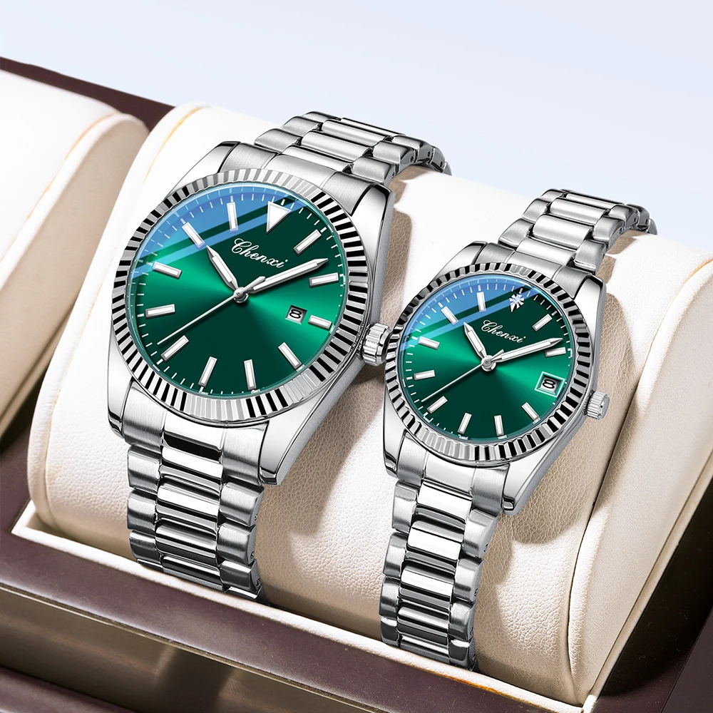 Luxury Couple Watches Fashion Waterproof Luminous Date Quartz Men Women Watch Valentine's Memorial Day Gift