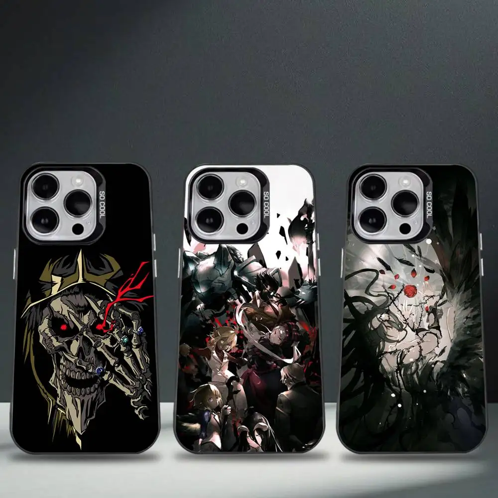 

Anime O-Overlords Phone Case For iPhone 16,15,14,13,12,11,8,7,Pro,Max,Plus,Mini,XS,SE Anti Fall Black Matte Hard